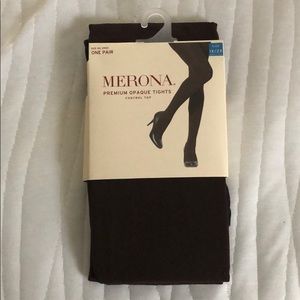 NWT Merona Premium Opaque Tights Control Top